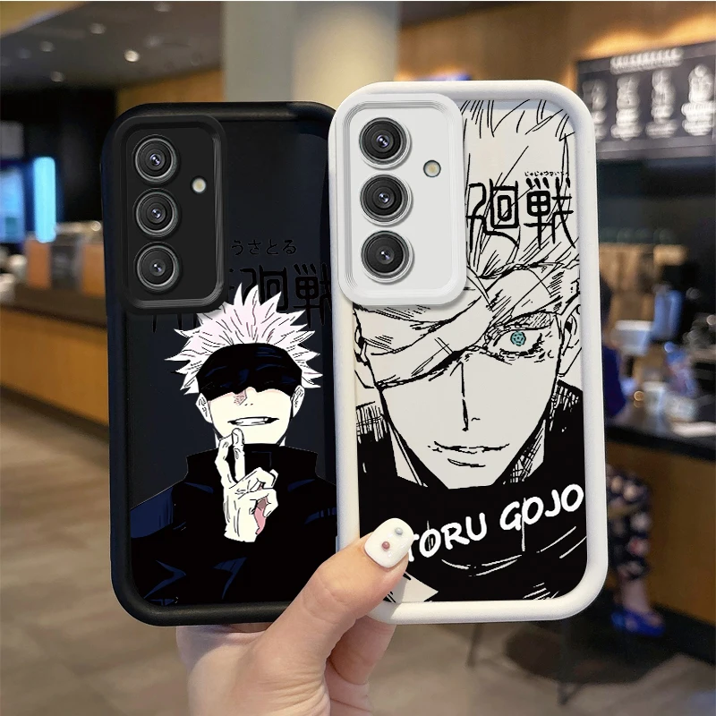 Jujutsu Kaisen Satoru Gojo funda para Samsung Galaxy A35 A34 A33 A32 5G A31 A30 A24 A23 A22 A13 A12 A05 A03 fundas a prueba de golpes - imagen 2