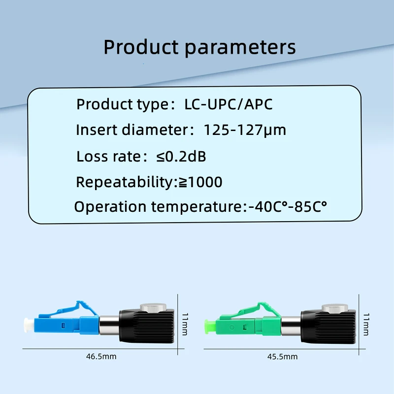 Adaptador de fibra desnuda Circular LC FC/SC acoplamiento de empalme temporal prueba OTDR adaptador de fibra desnuda conector de fibra óptica integrada FTTH - imagen 3