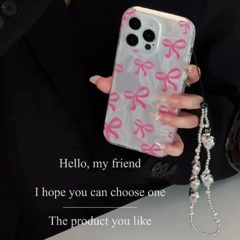 Funda con lazo y mariposa con forma de corazón para OPPO A78 A58 A17 A15 A35 A74 A95 A76 A96 A94 F19 Pro A54S A16 A53 A33 A12 A7 A5 A9 - imagen 5