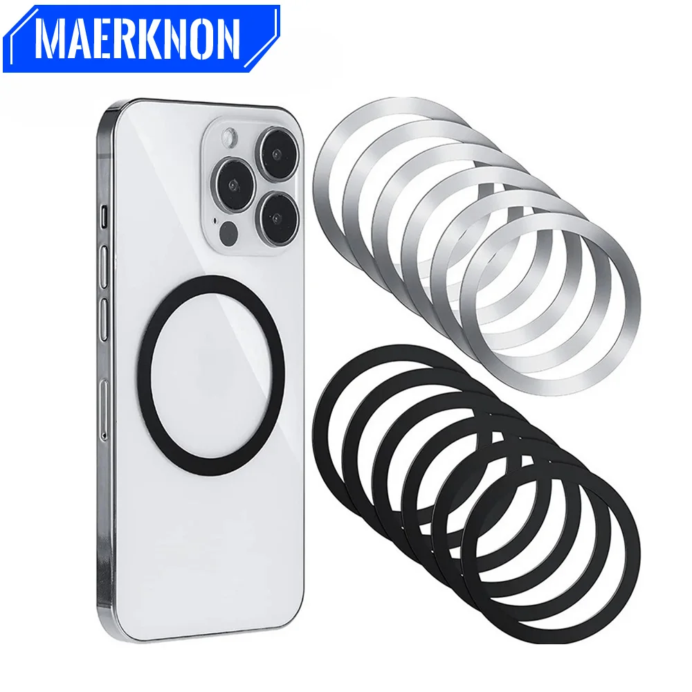 Anillo adhesivo de Metal de carga inalámbrica para Iphone 14 13 Pro Max 12 Mini teléfono móvil para soporte de teléfono de coche
