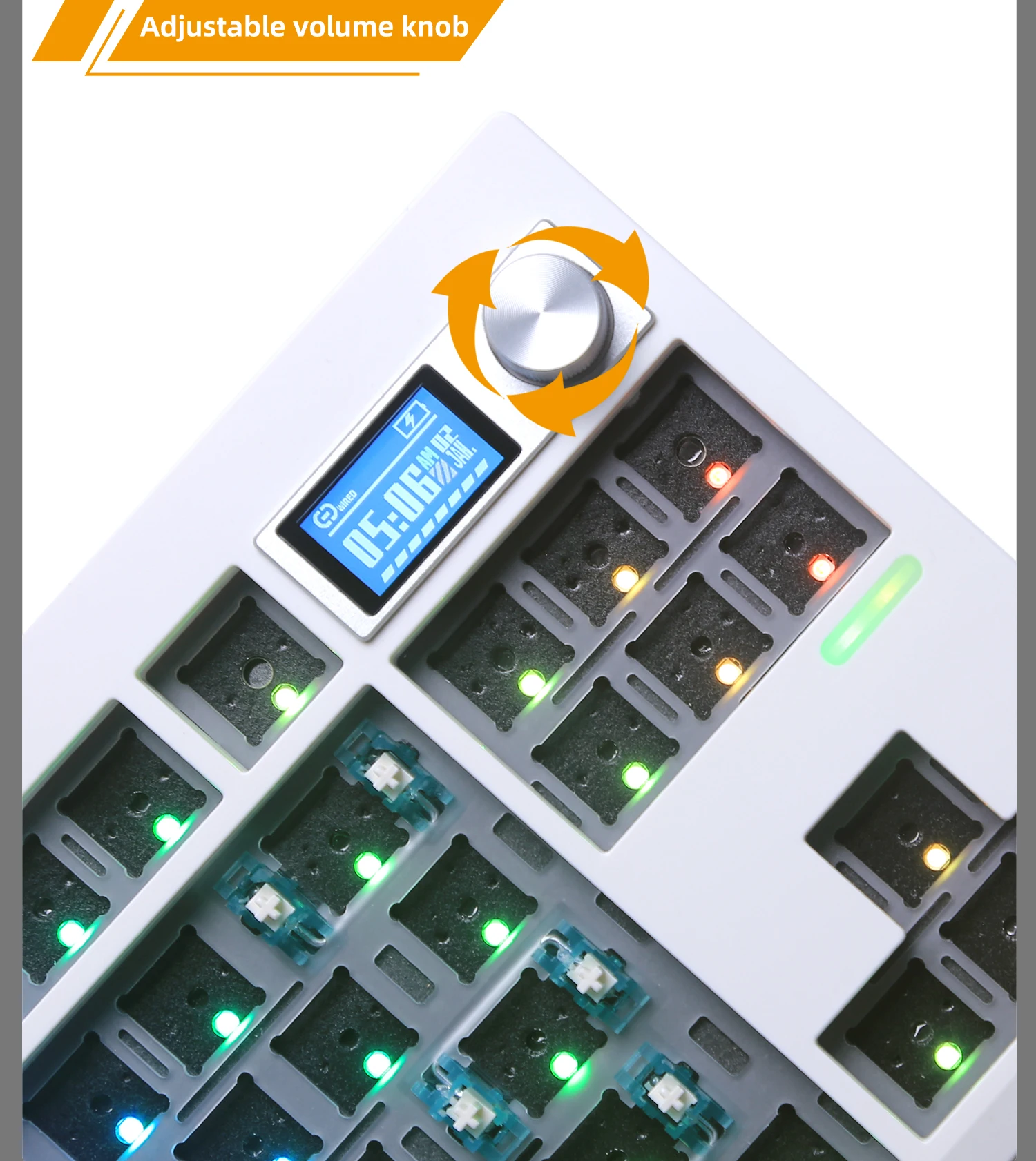 KIT de teclado mecánico GMK87 con pantalla de visualización, estructura de junta retroiluminada RGB, teclado de intercambio en caliente para juegos a través personalizado - imagen 5