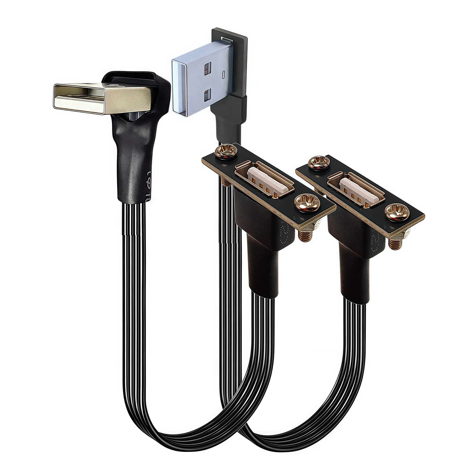 5CM 10CM 20CM 30CM USB 2,0 macho a hembra, con tablero de montaje de panel de tornillo + cable de extensión USB para ordenador portátil cable de alimentación