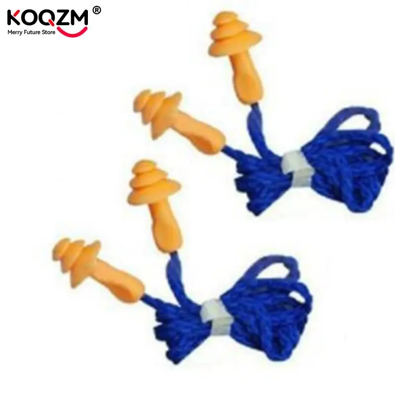 Tapones suaves impermeables para los oídos, protección auditiva reutilizable con cable de silicona, protección lavable para los oídos, defensa del ruido, 1 unidad - imagen 3