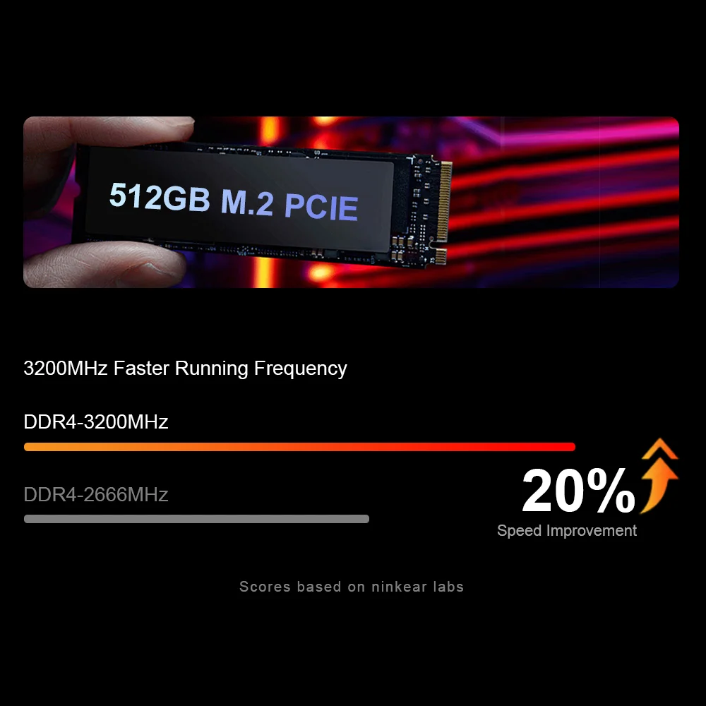 Ninkear-ordenador portátil A15 15,6 "FHD IPS AMD Ryzen™Teclado retroiluminado 5 5500U, ordenador con Windows 11, carga tipo C, 16GB, DDR4, 512GB, SSD - imagen 5