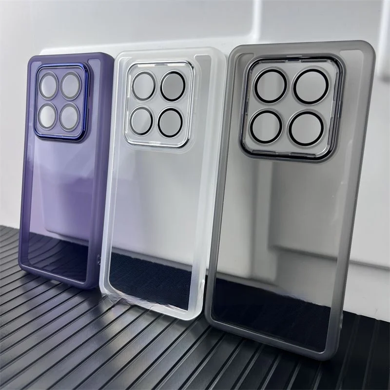 Funda de silicona suave para Xiaomi Redmi Note 14 Pro, carcasa trasera protectora con lente transparente para Redmi Note 14 Pro Plus