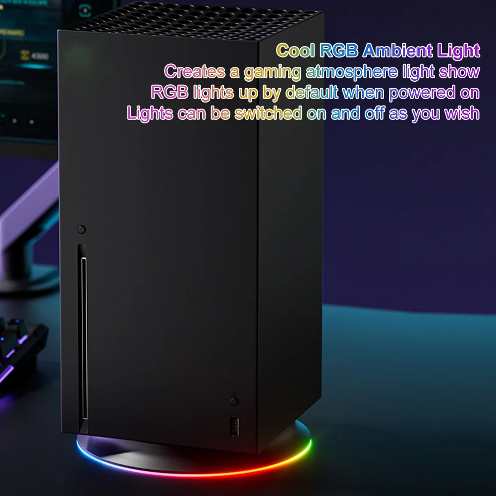 Base de estación de refrigeración para consola Xbox Series X, soporte antideslizante, soporte RGB, Base de muelle, accesorios para consola de juegos - imagen 4