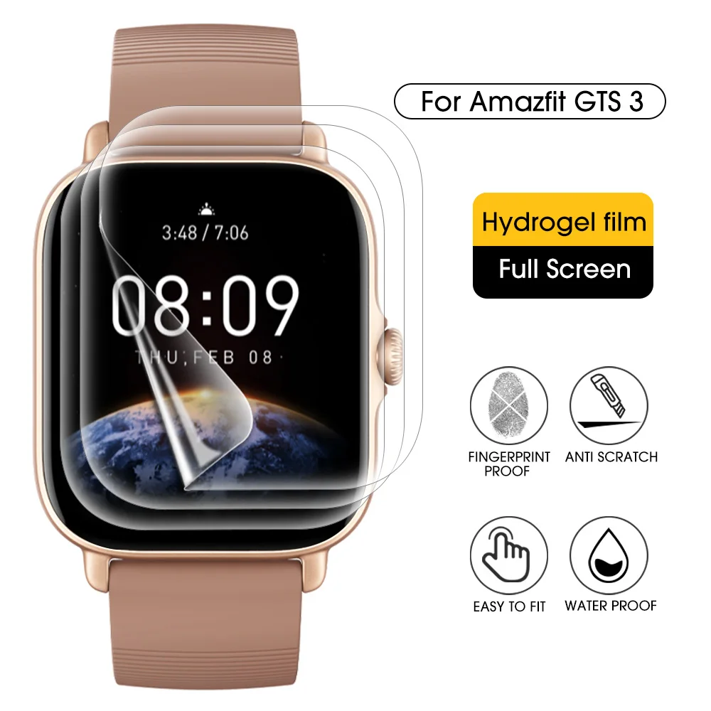 Película de hidrogel suave para reloj inteligente Amazfit GTS 3 GTS 4 4Mini, Protector de pantalla para Huami Amazfit GTS3 GTS4 GTS 2Mini, 8-1 Uds. - imagen 2
