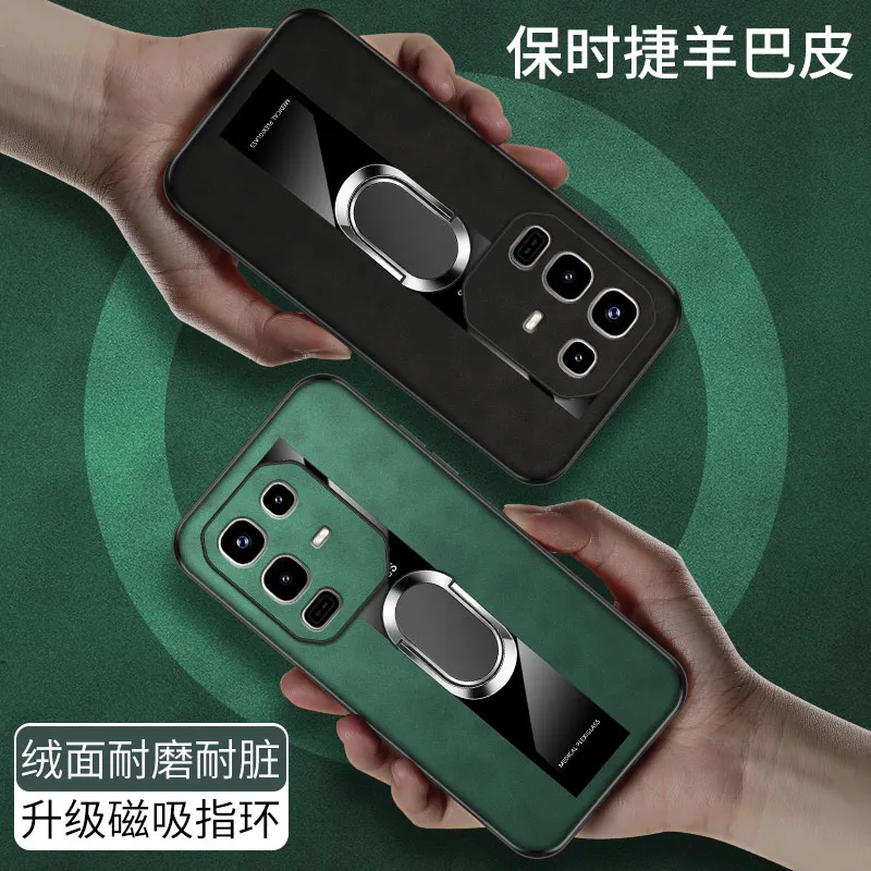 Funda para Infinix Note 50S 50X 50Pro + funda de teléfono con anillo magnético de cuero de piel de cordero de lujo para Infinix Note50 Pro Plus carcasa de silicona - imagen 5