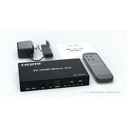Switcher HDMI 2x2 4K 60Hz con Audio Extractor para PS4 PC TV