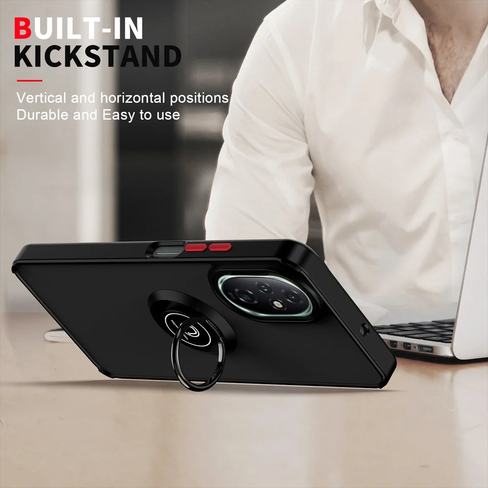 Funda con soporte giratorio para coche, cubierta con anillo de dedo para Honor 200 Pro 200 Lite 100 90 Lite, Honor X6B X9B X8B X7B X7A X8A X9A X6A - imagen 4