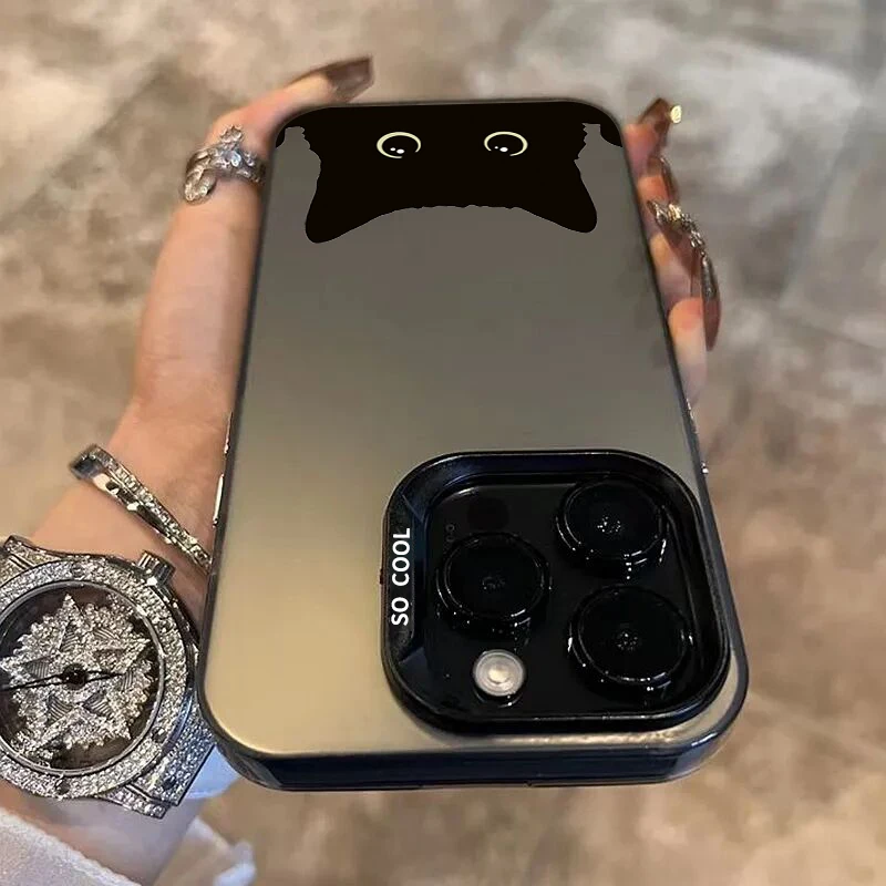 Funda de teléfono IMD electrochapada con diseño de gato negro para Samsung Galaxy S25 S24 S23 S22 S21 Ultra Plus A13 A14 A23 A15 A16 - imagen 4