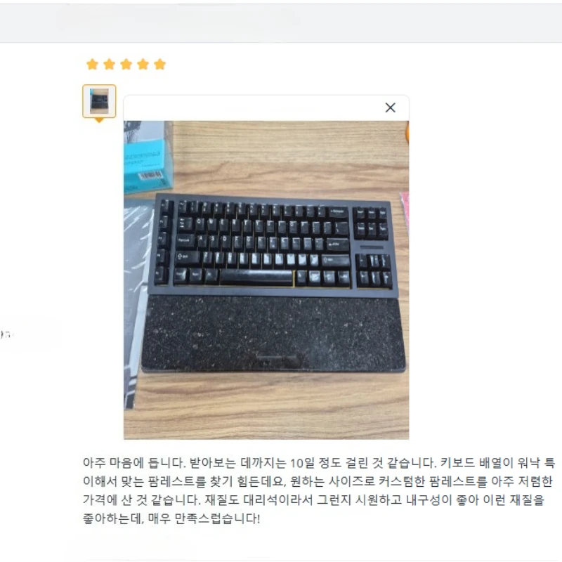 Reposamuñecas de cuarzo hecho a mano, reposamuñecas Original personalizado, reposamanos antideslizante, 61, 75, 87, 98 teclas, Teclado mecánico, tapete de muñeca, regalo