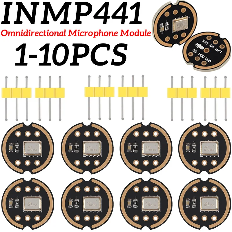 Módulo de micrófono omnidireccional INMP441, interfaz I2S, MEMS de baja potencia, módulo de Sensor de salida Digital de alta precisión, 1-10 Uds.
