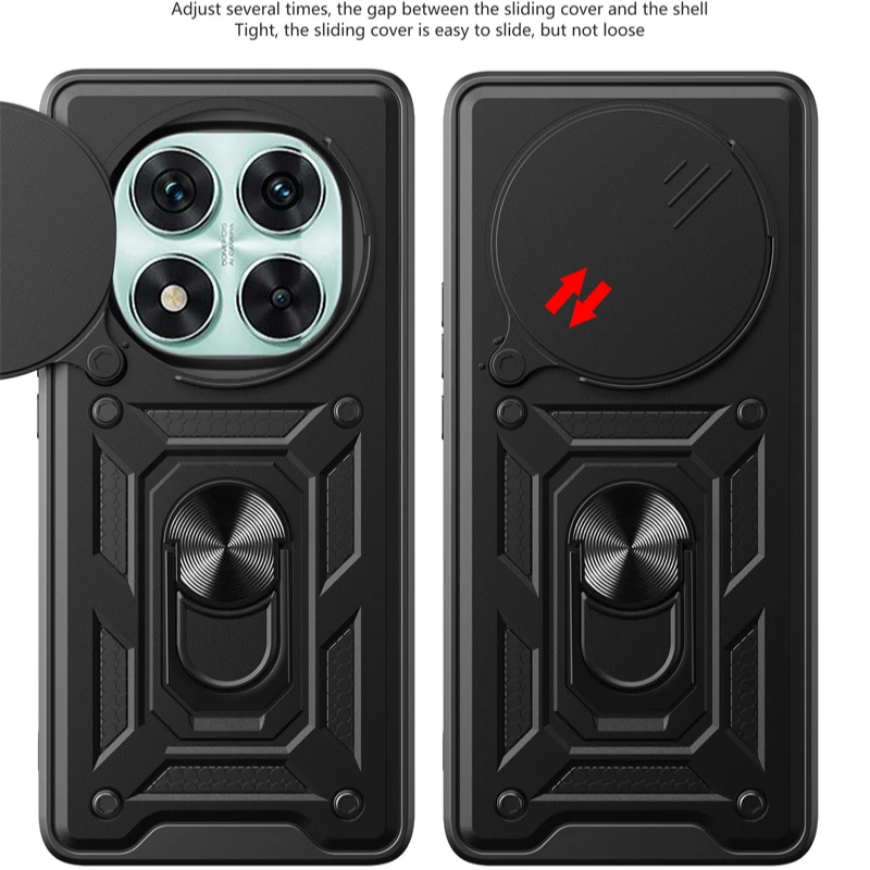 Funda protectora para Xiaomi Redmi 14 Pro 5G Note 14 Pro + Plus, protección de lente con anillo, soporte magnético, Fundas - imagen 5