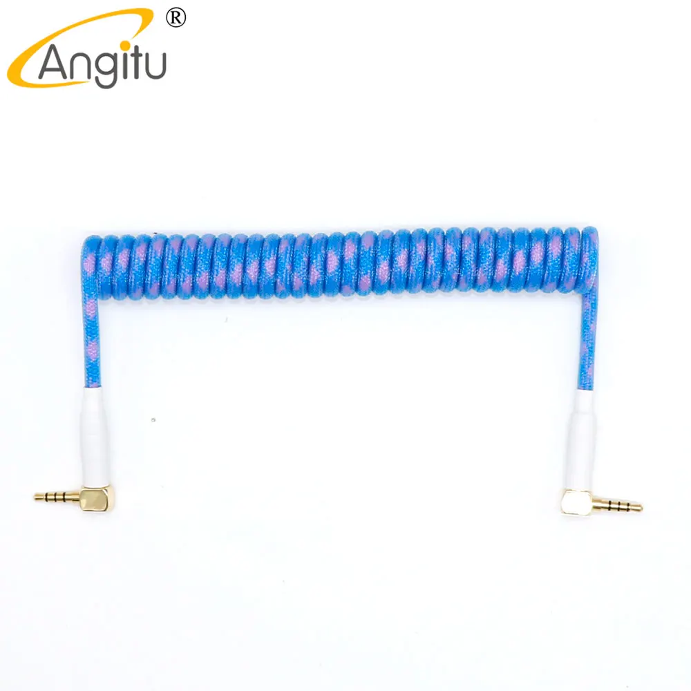 Angitu Sofle-teclado en espiral TRRS, Cables de Audio divididos hechos a mano, Color personalizado