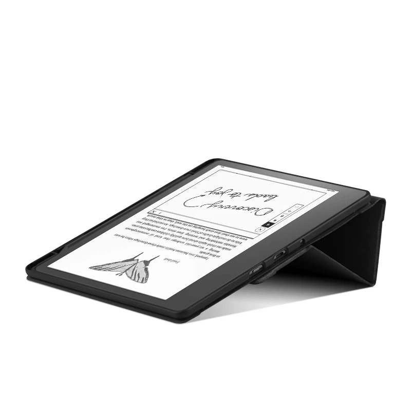 AJIUYU para Kindle Scribe 2022 funda de 10,2 pulgadas PU soporte plegable funda trasera de silicona suave para Kindle Scribe 10,2 "con portalápices - imagen 4