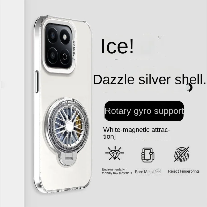 Funda con soporte Invisible para Honor X5b X9c 400 lite pro X7c, carcasa transparente de colores mate, cubierta magnética Honor X5B - imagen 4