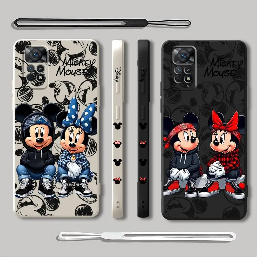 Funda de teléfono genial de Mickey Minnie Mouse de Disney para Xiaomi Redmi Note 10 13 12 Pro Plus 9S 11 Pro 5G 10T 9T 8 9 10 Pro 12S 11S