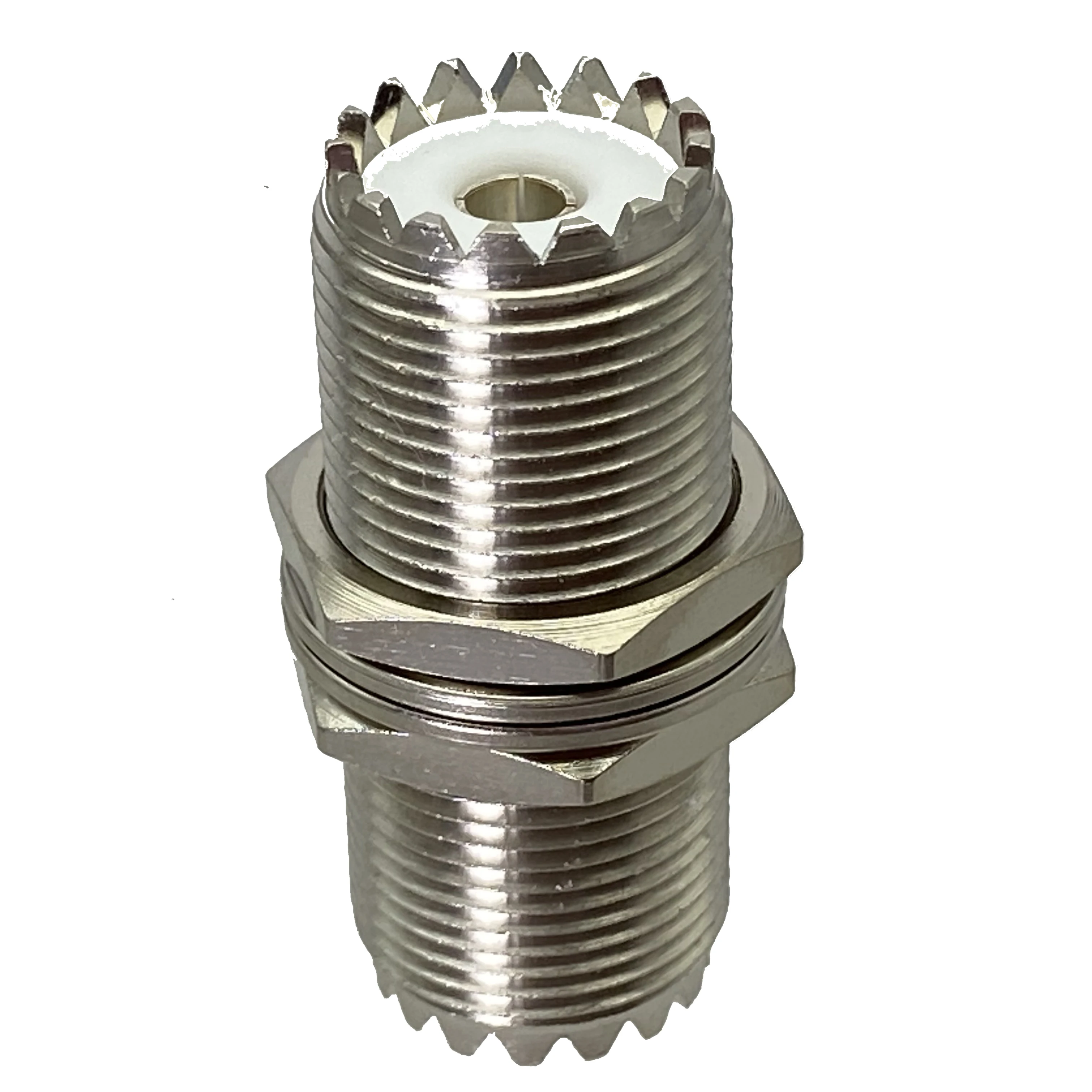 1pce adaptador UHF hembra M16 tuerca mamparo a conector de montaje en panel SO239 jack - imagen 3