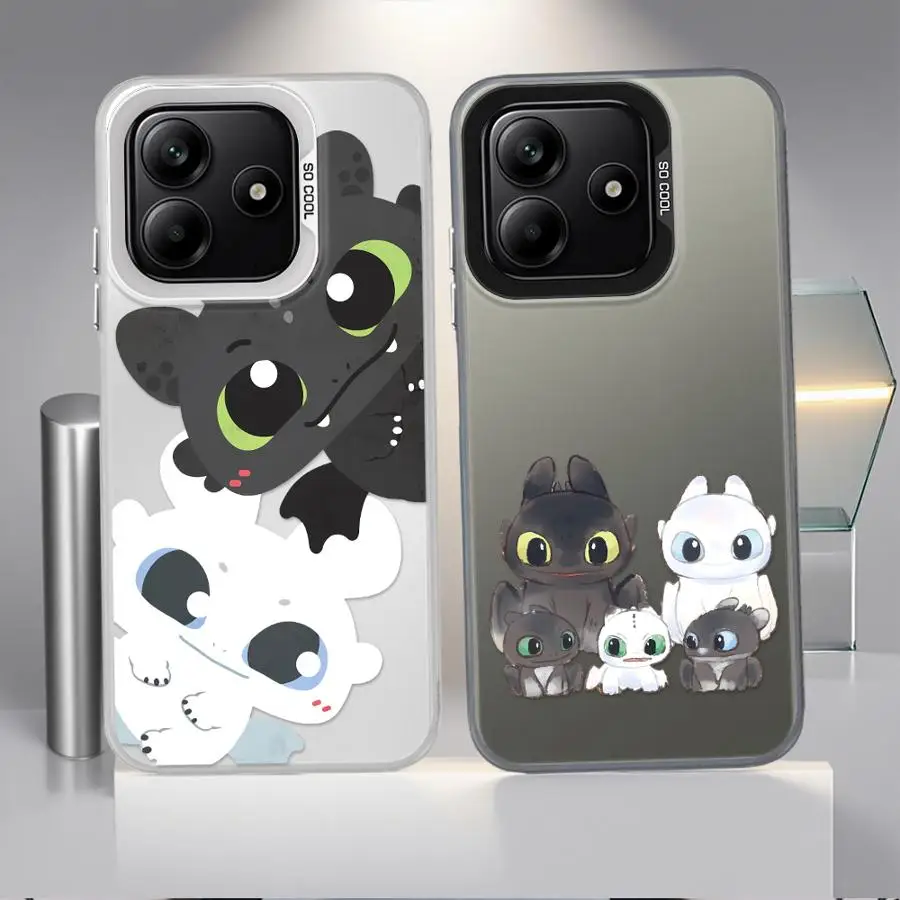 Funda de teléfono con bonito dragón de dibujos animados para Xiaomi Redmi Note 12 13 14 Pro Plus 10s 10 11 Pro 11s, funda suave