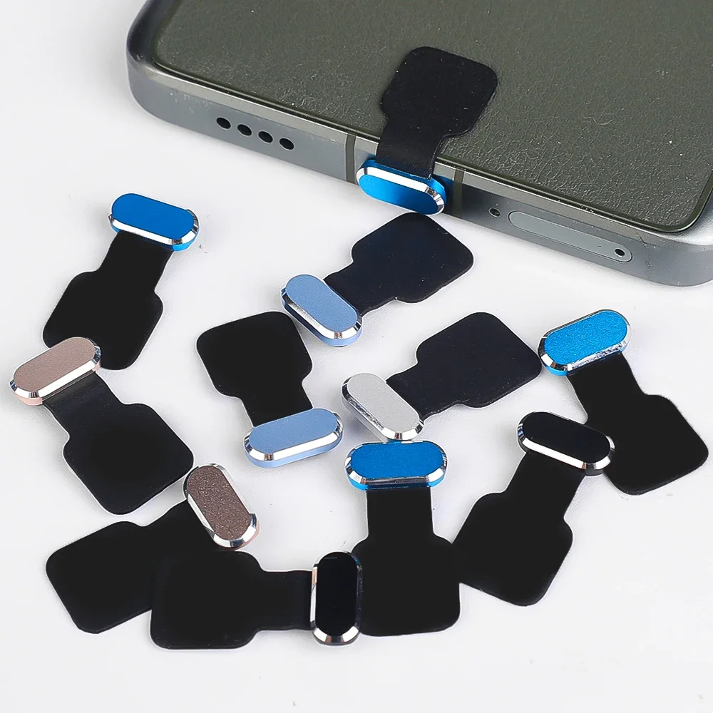 Tapones antipolvo adhesivos antipérdida para Apple IPhone 15/15 Pro Max/15 Plus/15 Pro, puerto de carga Universal tipo C, tapa protectora - imagen 5