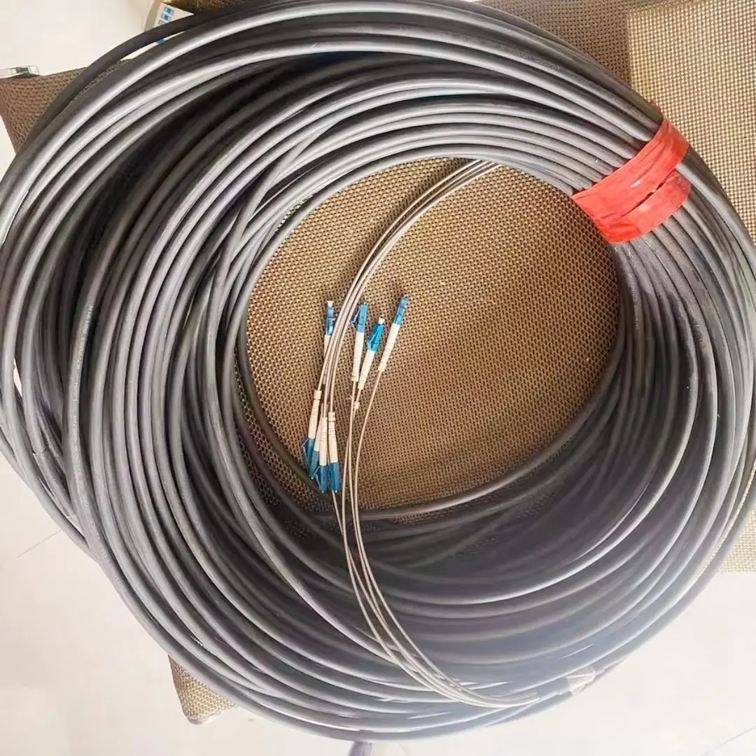 100m 2C 4C Cable de conexión de fibra óptica CPRI para exteriores SM OM3 OM4 OM2 LC SC FC ST 2 núcleos 4 fibras cable de conexión monomodo FTTH salto