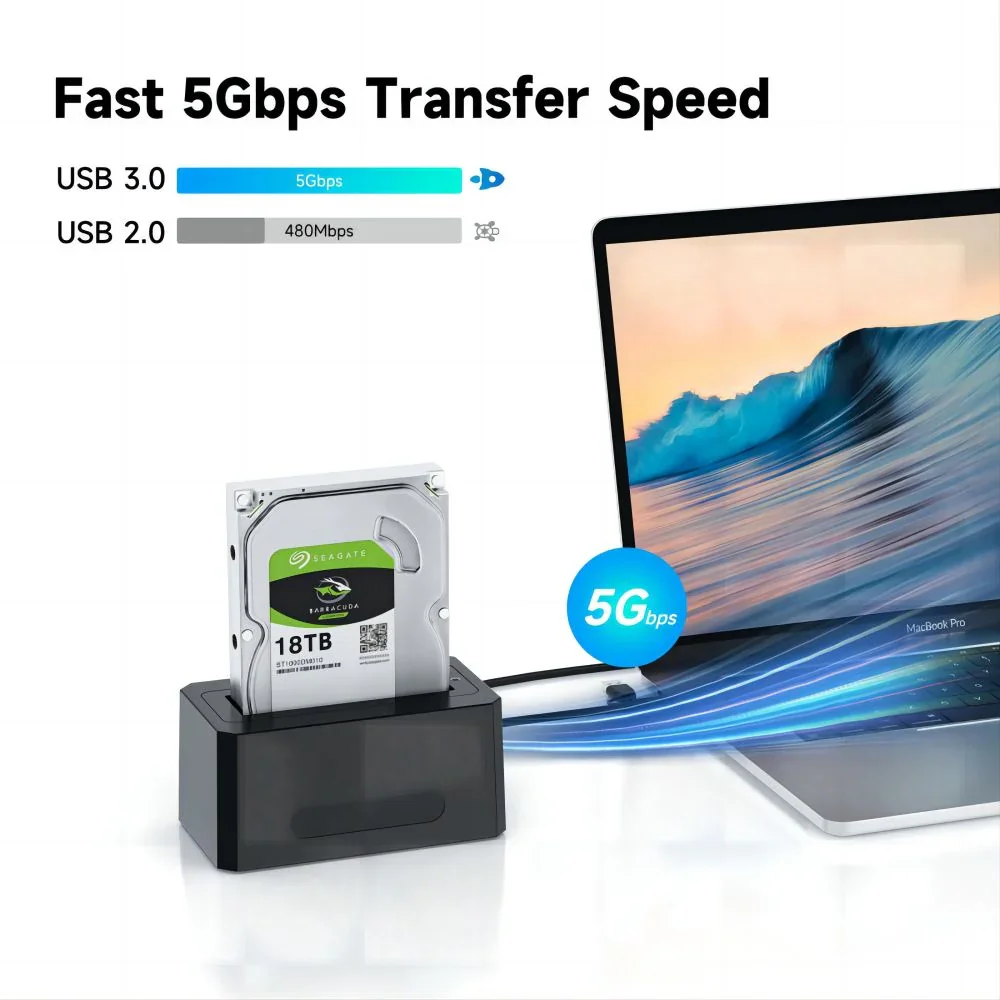 Acasis-estación de acoplamiento para disco duro SATA/SAS a USB 3,0 - imagen 4
