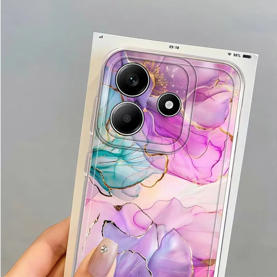 Funda de teléfono para Xiaomi Redmi Note 11S 12S 10S 9 10Lite 10Pro 8 11 14 13 12 Pro Plus cubierta suave de mármol - imagen 3