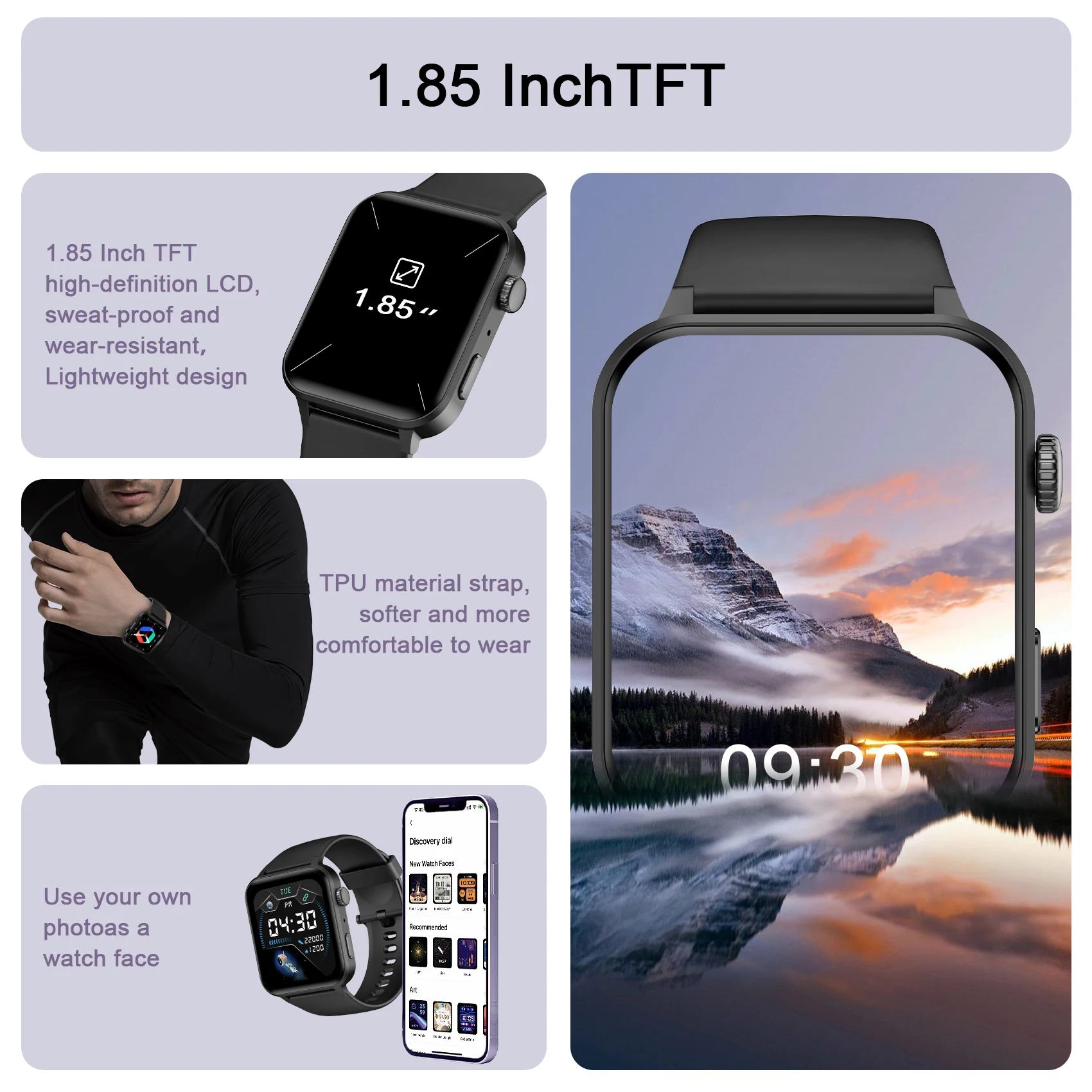 Reloj inteligente Blackview R30pro con Bluetooth, llamada deportiva, pantalla HD de 1,83 pulgadas, Monitor de sueño y salud, reloj inteligente para hombres y mujeres - imagen 4