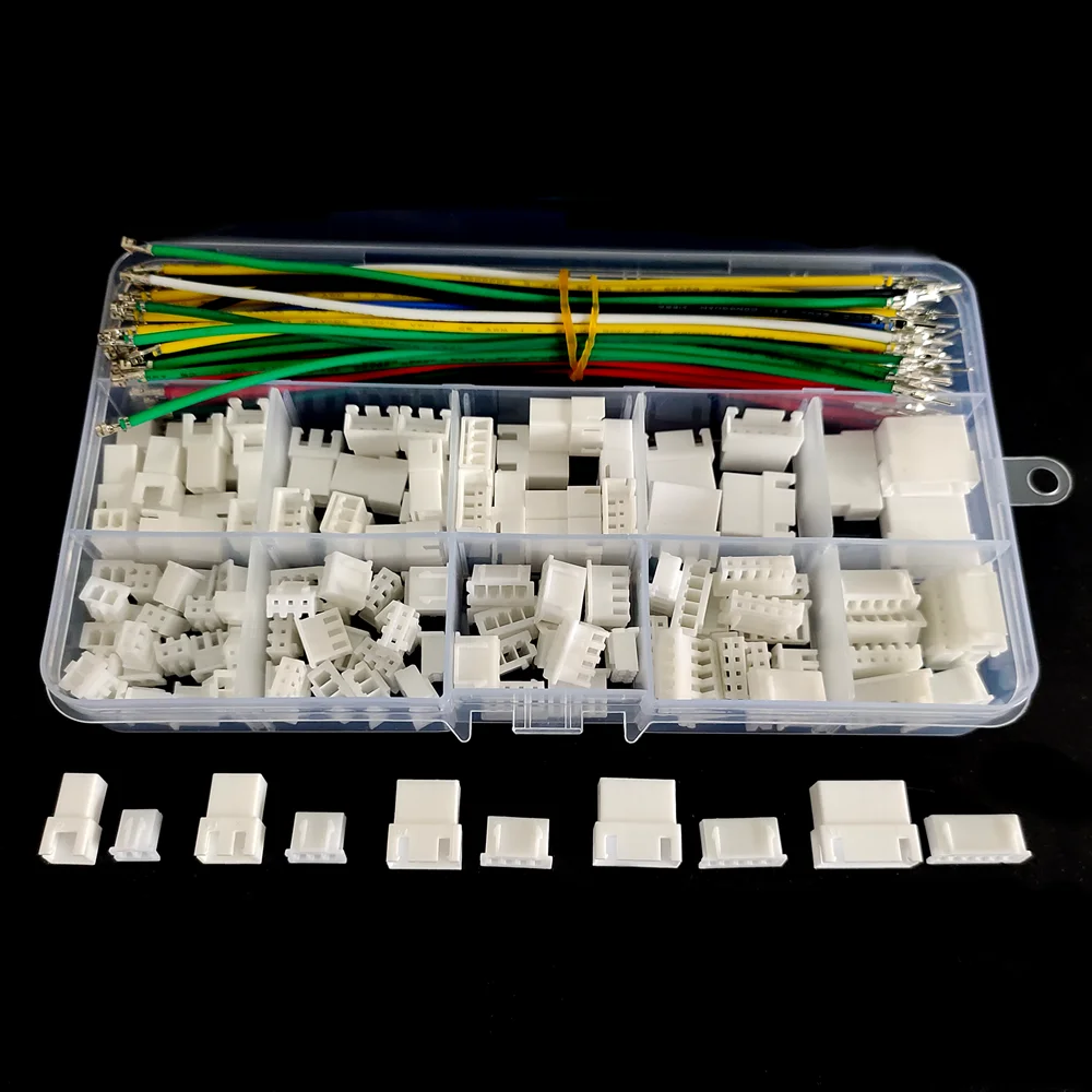 Cable de extensión macho hembra JST XH de paso de 2,54mm y Cable de silicona prensado 22AWG 2 3 4 5 6 pines carcasa Cable de extensión XH2.54