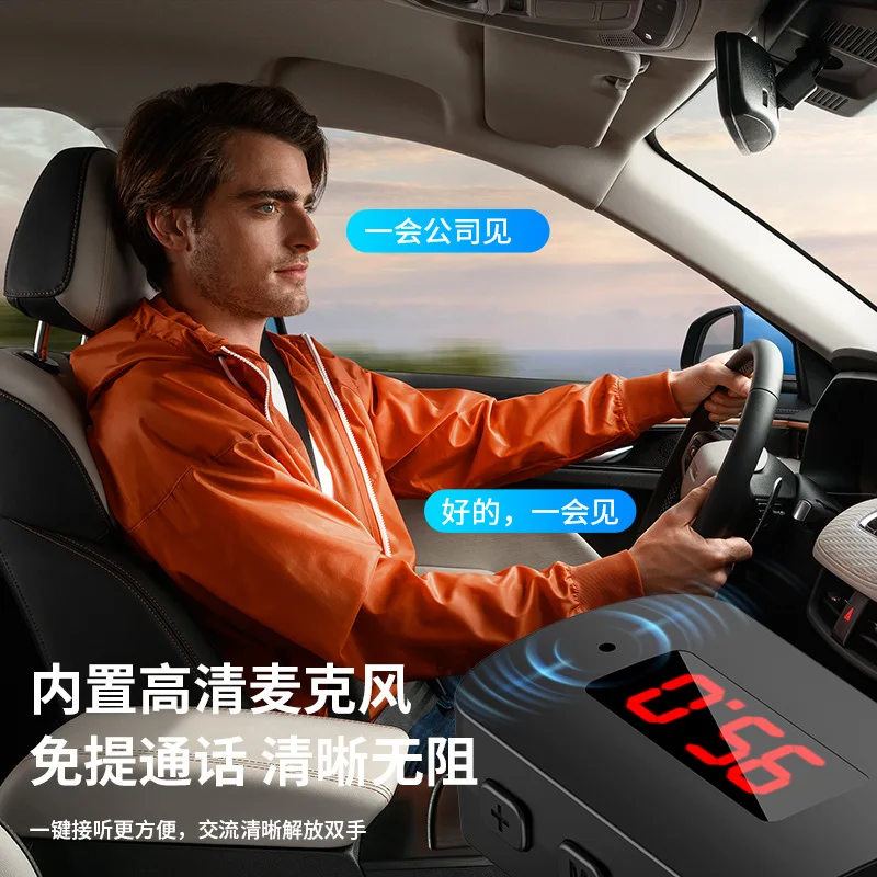 M10 Mini USB Power Bluetooth 5,4 transmisor receptor de coche 2 en 1 inalámbrico llamada con manos libres Kit de coche adaptador de Audio automático para Radio Fm - imagen 5