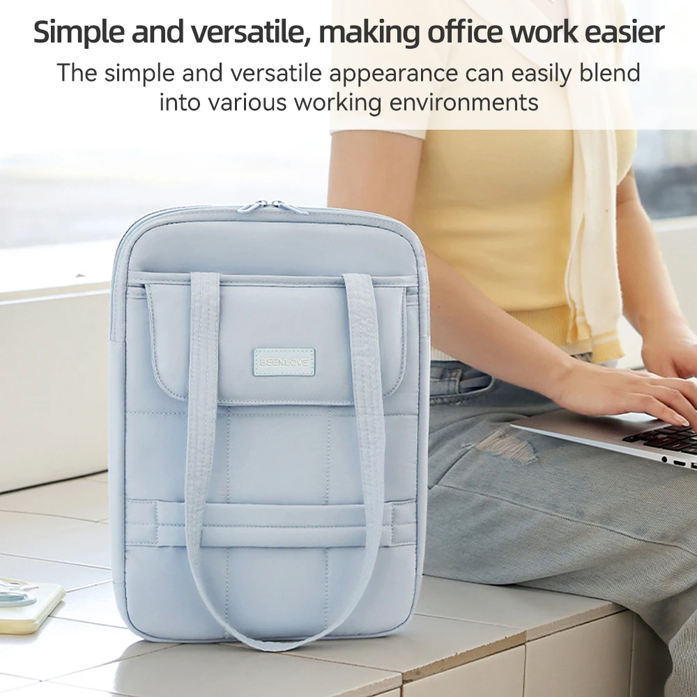 2025 nuevo estilo bolso de hombro para ordenador portátil bolso de mano multiusos bolso protector Simple para ir al trabajo IPad bolso para viajes de negocios - imagen 3