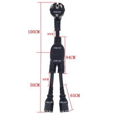 Cable Alimentación Schuko CEE 7/7 a IEC C13 Divisor en Y 1,5 m