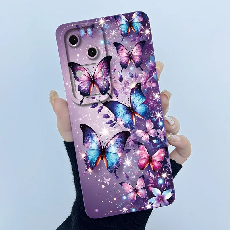 Para vivo V30 funda vivo V30 Pro funda de teléfono Vivo V2318 V2319 carcasa a prueba de golpes simplicidad flor lente de cámara protección contraportada - imagen 5