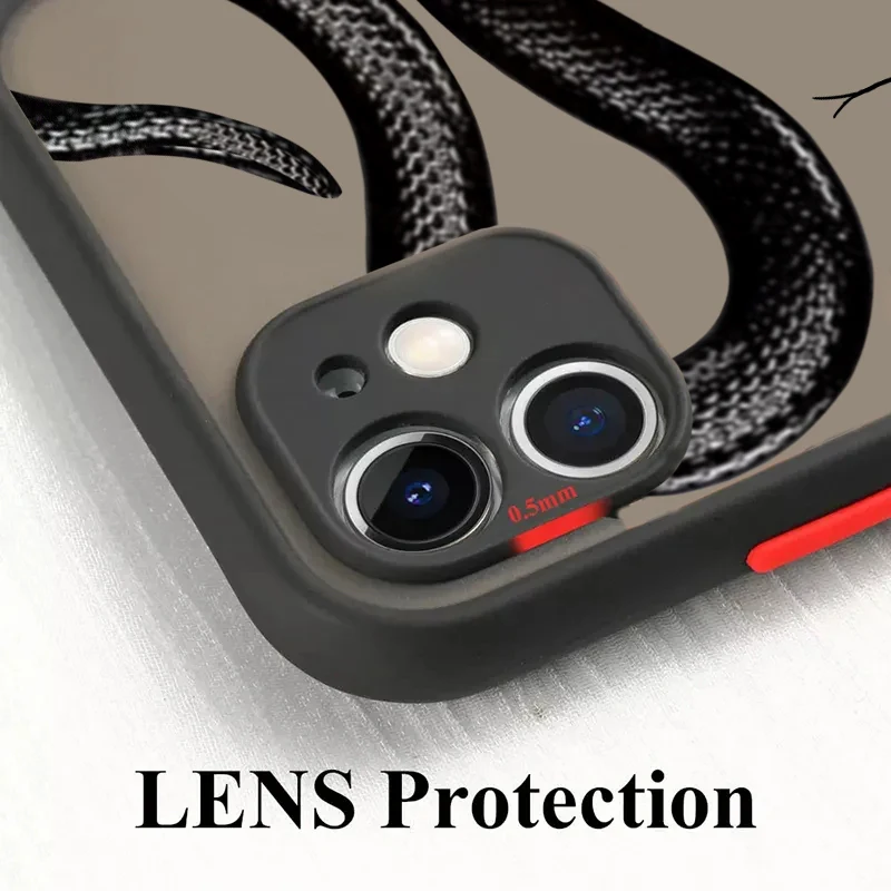 Funda de teléfono con gráfico de serpiente S25 Ultra para Samsung A16, fundas A55 5g A54 A52 A32 A35 A33 A34 A14 A15 A13 4G S22 S24 Plus S23 FE - imagen 4