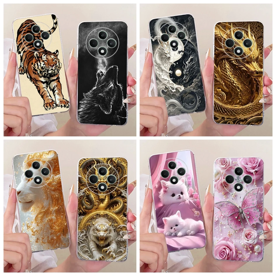 Para OPPO Reno12 F 4G funda CPH2687 Reno 12F 5G Cool Fashion Dragon Wolf funda de silicona suave para OPPO F27 Reno12 FS Reno12F Fundas