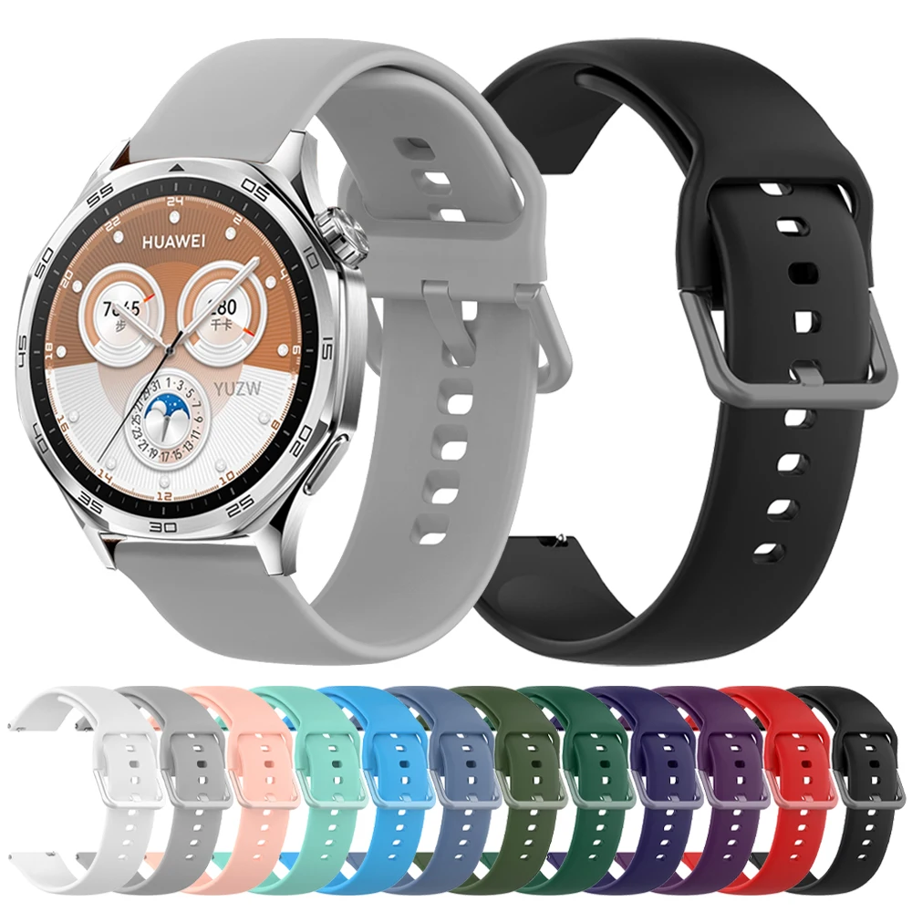 Correa de repuesto de silicona de 20mm y 22mm para Huawei Watch GT5 GT 5, pulsera deportiva de 46mm GT 3 3 GT2 Pro, accesorios para pulsera de 42mm