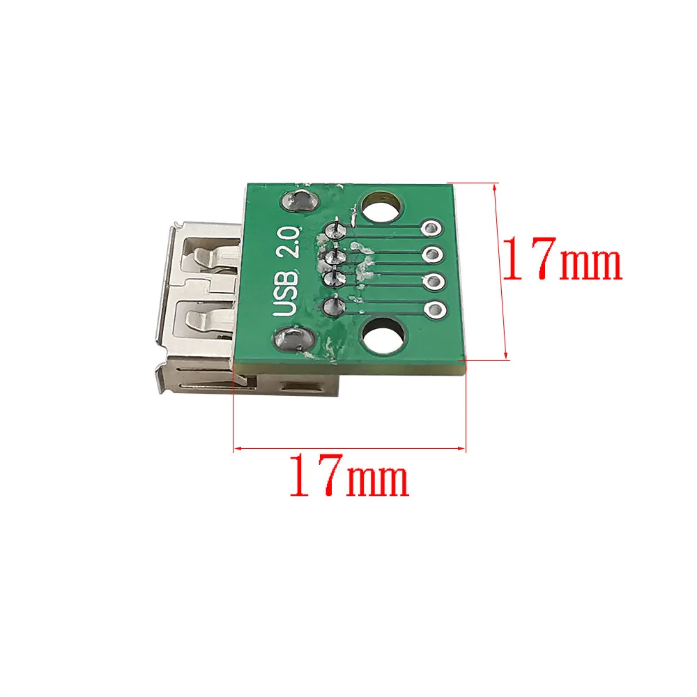1/2/5 Uds USB 2,0 tipo A enchufe a DIP 2,54mm conector de placa PCB adaptador convertidor USB - imagen 5
