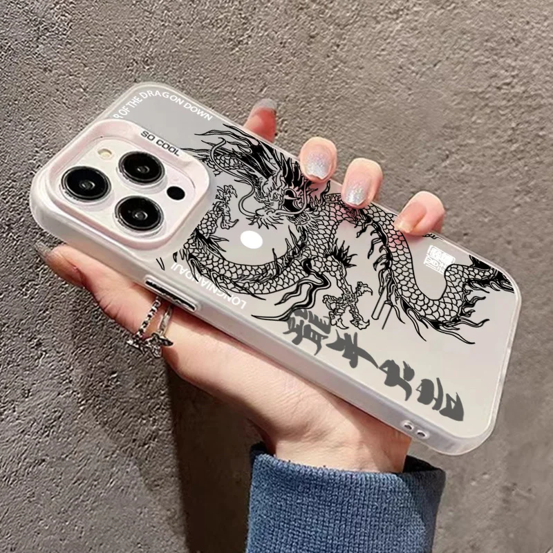 Funda Chinoiserie Loong Flower Dragon para Xiaomi Poco X6 F5 X5 M6 Pro 4G Mi 14 13 13T Pro 12 12T 12X 11 Lite 5G NE cubierta chapada - imagen 4