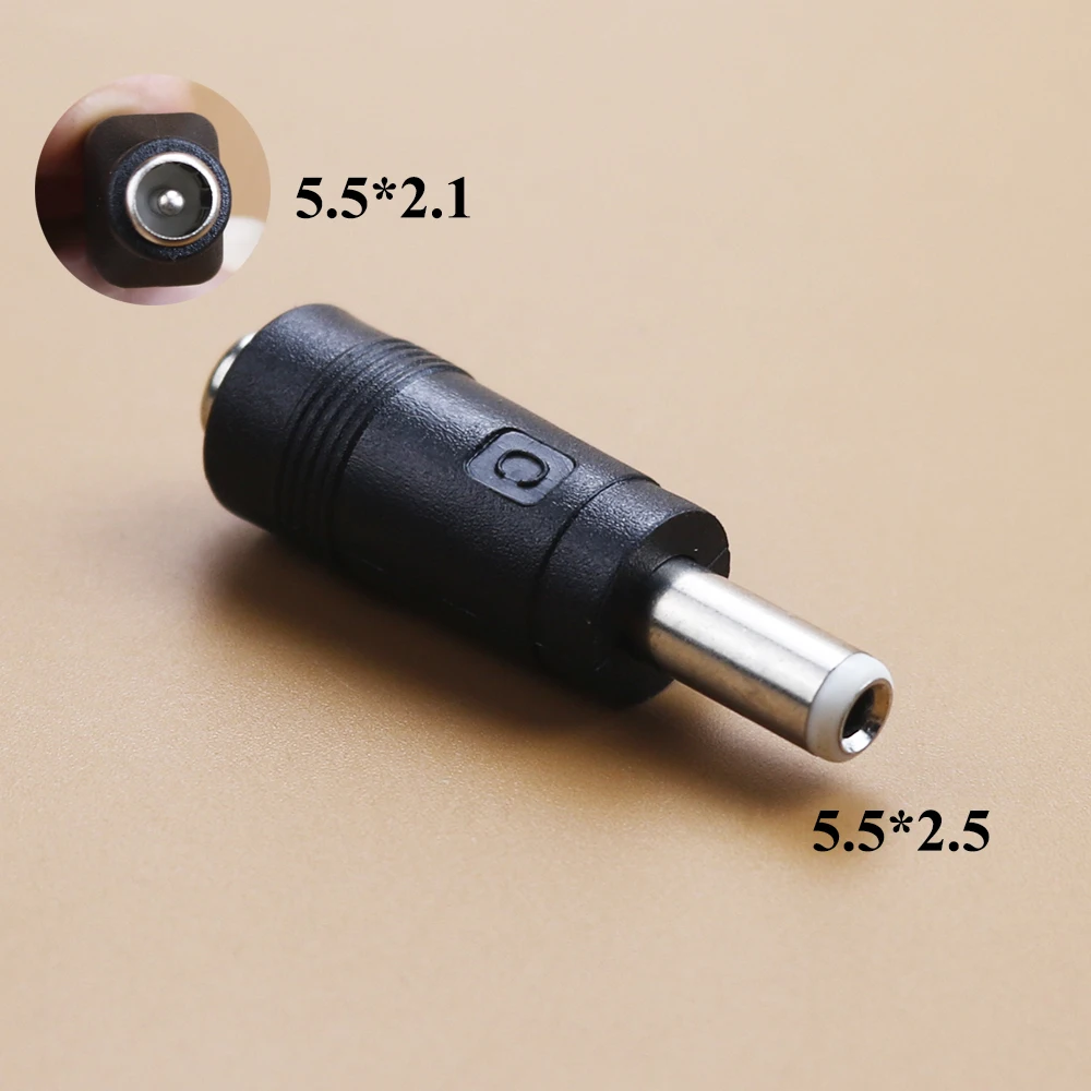 2 uds 5,5x2,1mm hembra a 7,9x5,5mm adaptador CC macho para adaptador de enchufe de alimentación de ordenador portátil 5,5X2,1 hembra a 4,5 7,9 4,0 macho - imagen 5