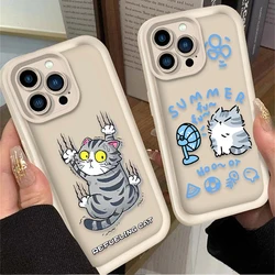 Funda iPhone Silicona Gato Divertida Creativa Antigolpes