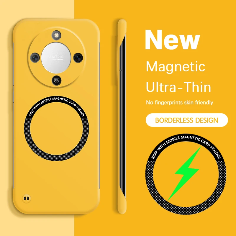 Funda de teléfono Original sin marco para Honor X70 X9D Magic 8 Lite 5G, PC duro, carga inalámbrica magnética ultrafina, fundas traseras simples