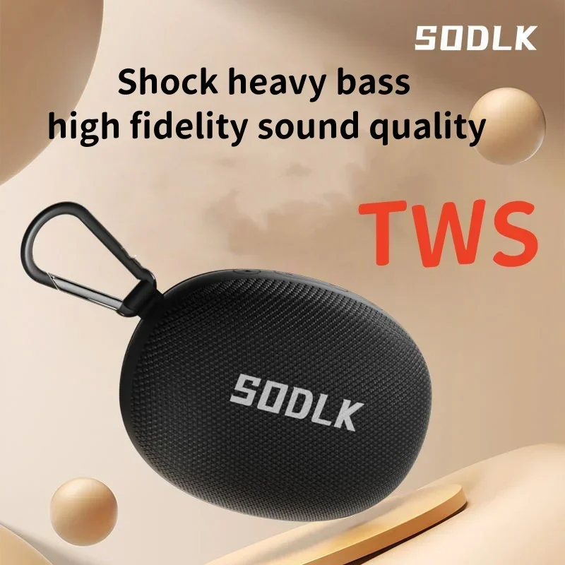 SODLK TX7 Altavoz Bluetooth inalámbrico portátil deportes al aire libre reproductor de música de graves pesados TWS Soundbox IPX7 impermeable senderismo Boombox - imagen 4