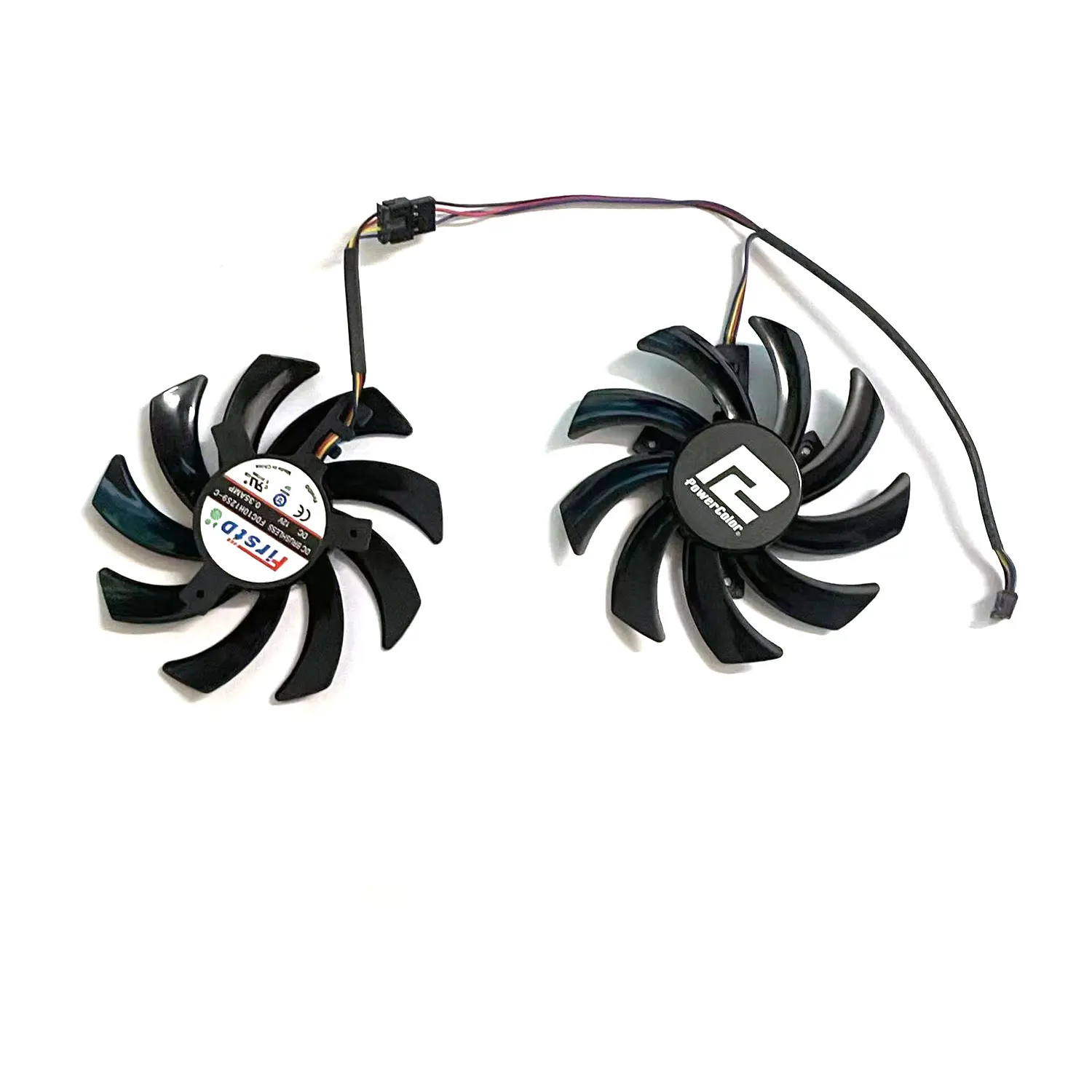 Ventilador de repuesto de tarjeta de versión competitiva POWERCOLOR RX 5700 XT 6500XT 6600 6600XT 5700XT 6700 6700XT Fighter, nuevo - imagen 3
