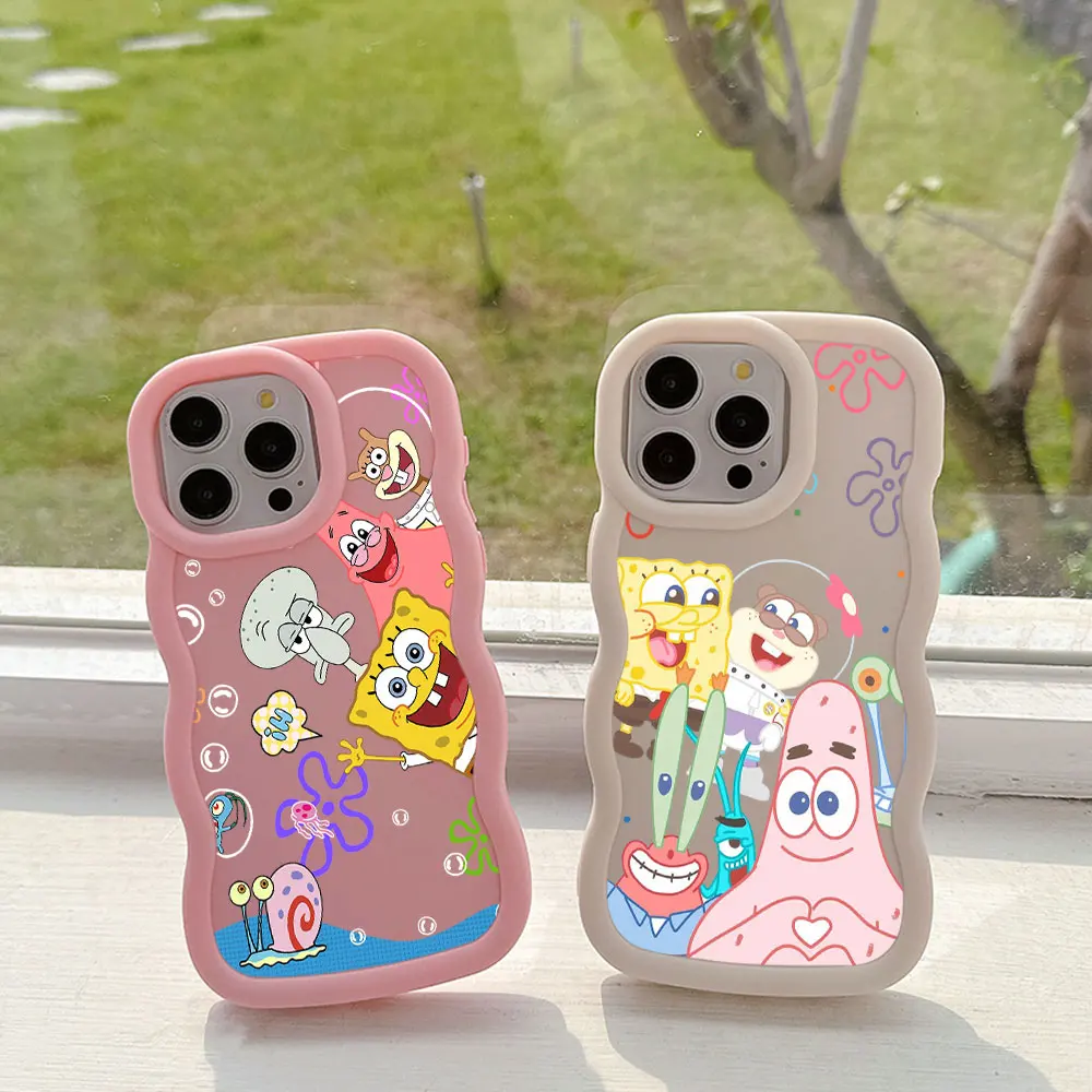 Funda de teléfono bonita para S-SpongeBobs Patricks Star Xiaomi Redmi 14C 13C 12C 9T Note 13 12 11 10 9 Pro Plus 4G 5G funda de silicona suave - imagen 3