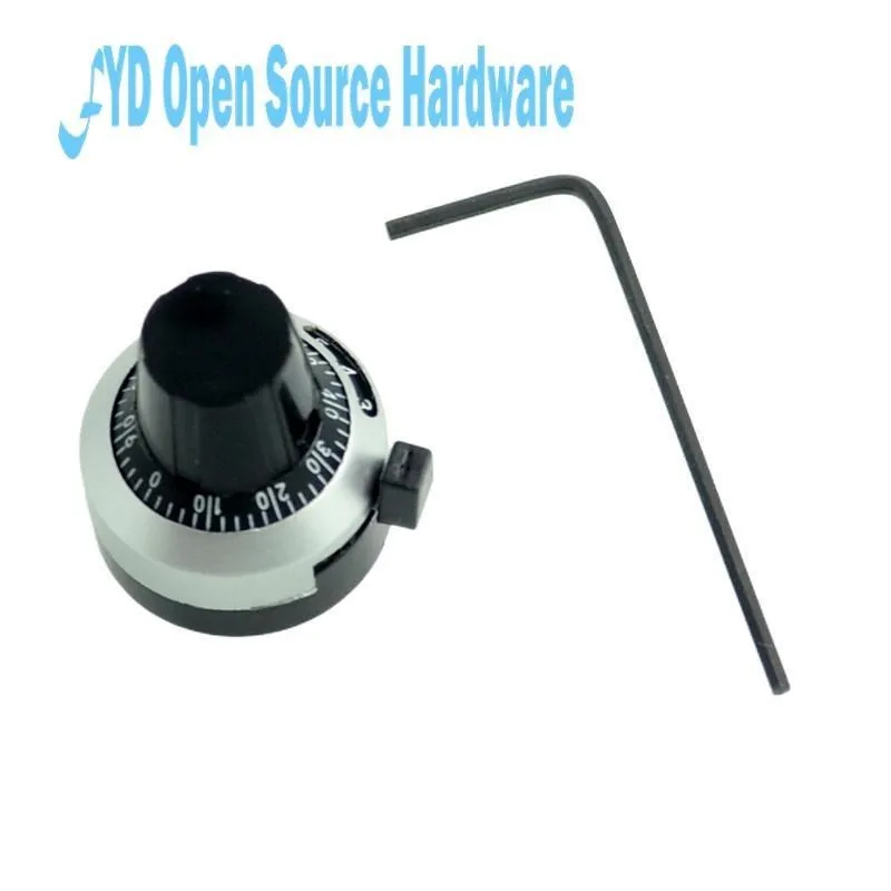 Potenciómetro WXD3-13 3590S, 4mm, 6mm, 6,35mm, perilla de Dial preciso con bloqueo 3590, Kit de sombrero - imagen 3