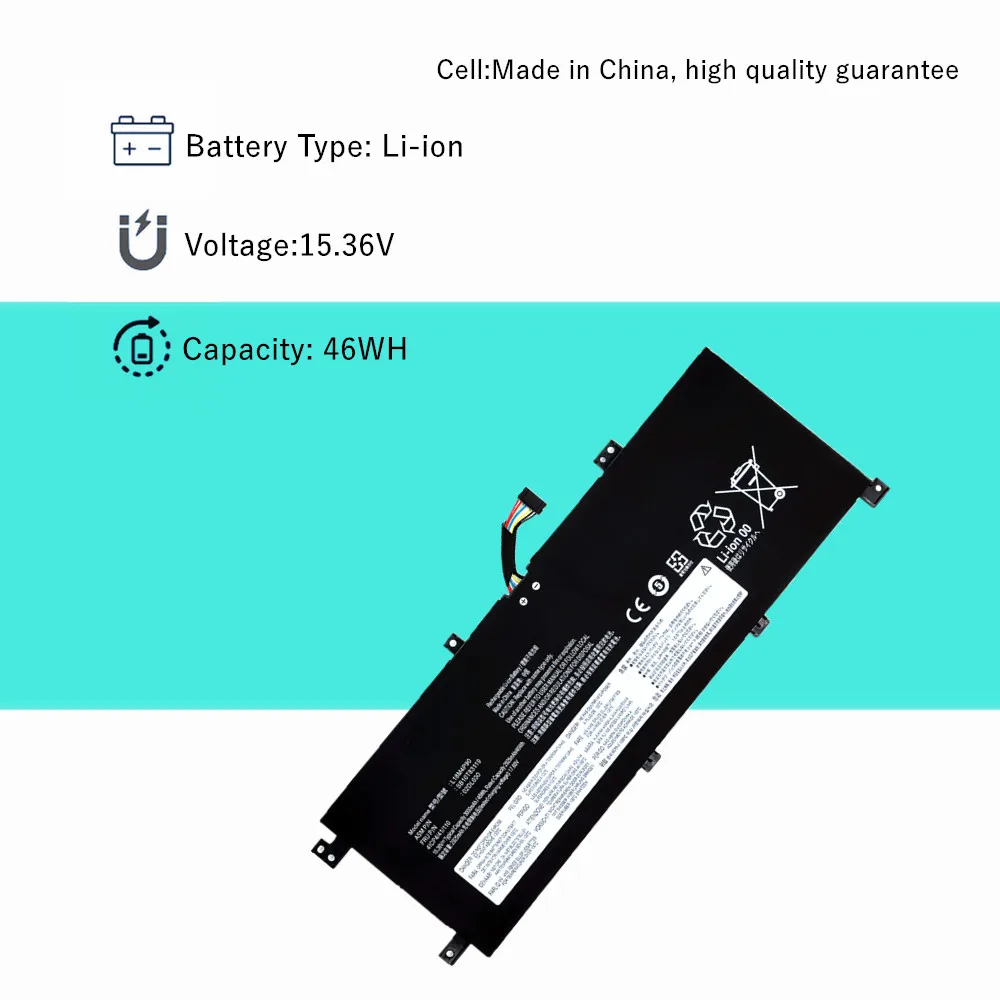Batería de ordenador portátil L18M4P90 para Lenovo ThinkPad L13 Yoga (2019) Gen 2 (2020) serie L18C4P90 L18D4P90 15,36 V 46WH - imagen 3
