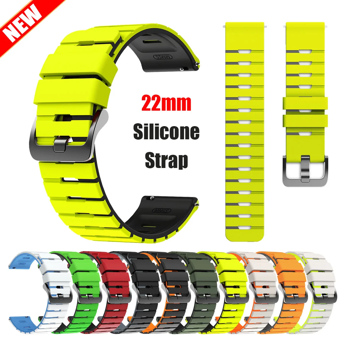 Correa de silicona de 22mm para Samsung Galaxy Watch 3, Correa de 45mm/Gear S3 para AMAZFIT GTR 4 3 Pro/BALANCE 2/Stratos 3 2s