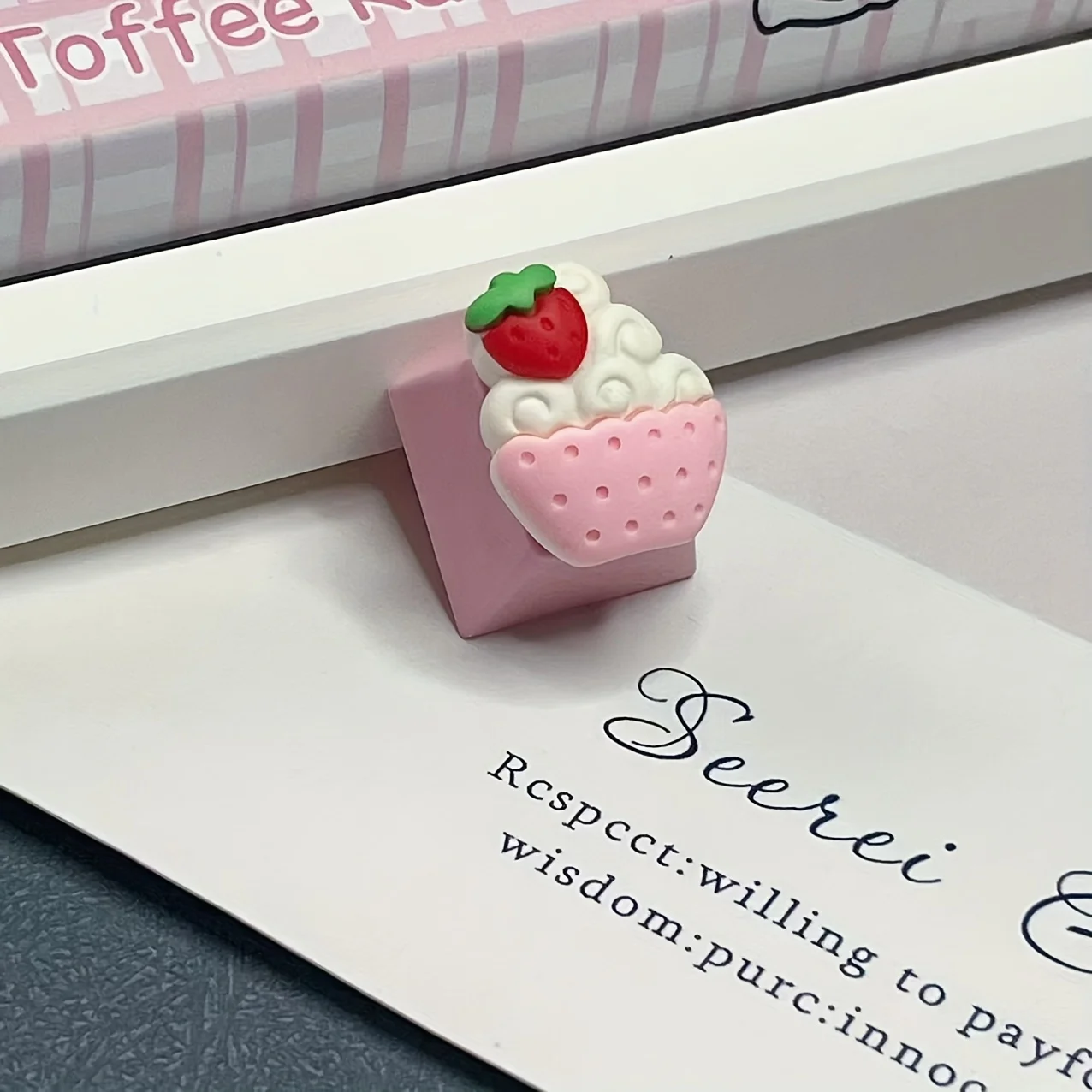 4 Uds. De gafas rosas bonitas, teclas de cerdito, interruptor Cherry mx, ESC, eje transversal, dibujos animados, Anime Show, teclas de teclado mecánico - imagen 3