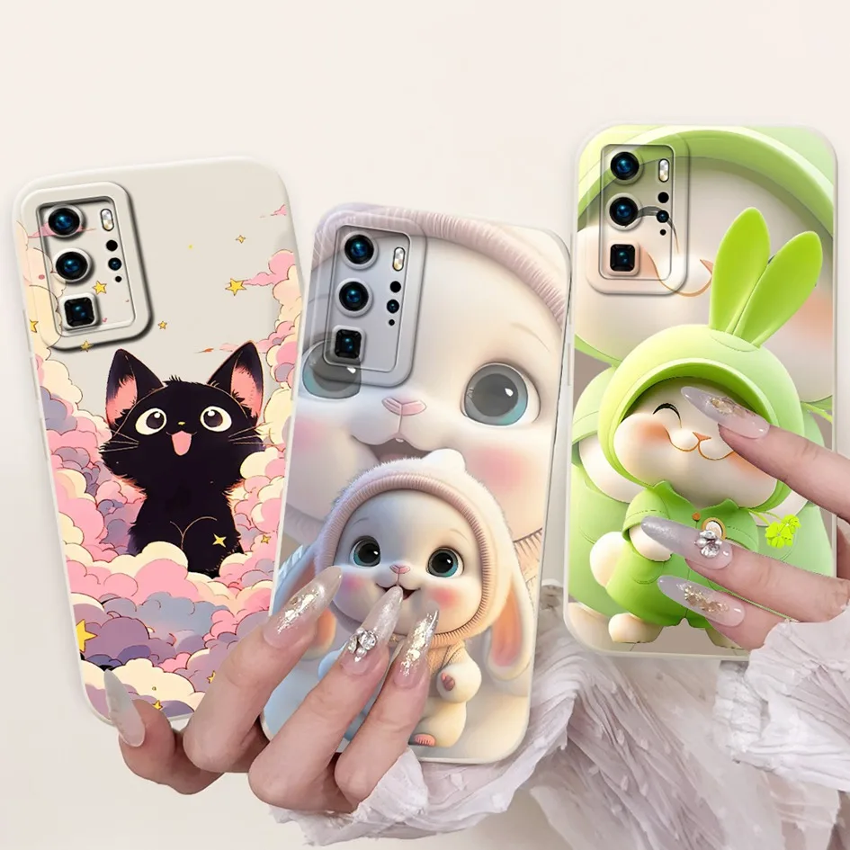 Para Huawei P40 Pro Plus Funda ELS-N39 ELS-AN10 Funda moda flor suave Funda en Huawei P40 Pro ELS-NX9 ELS-N04 P 40 P40Pro Capa - imagen 4